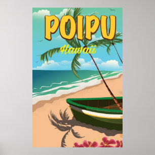 Reisposter Poipu Hawaii Poster