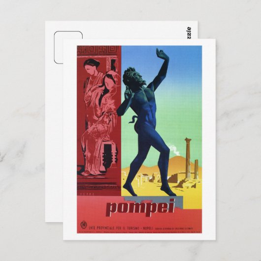  reisposter Pompeii Briefkaart (Voorkant / Achterkant)