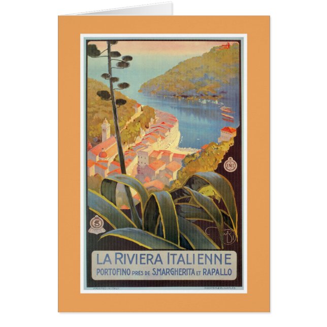  reisposter Portofino Italiaans Riviera (Voorkant)