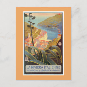  reisposter Portofino Italiaans Riviera Briefkaart