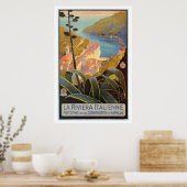 reisposter Portofino Italiaans Riviera Poster (Keuken)