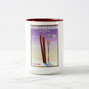 Reisposter Powderhorn Colorado Tweekleurige Koffiemok