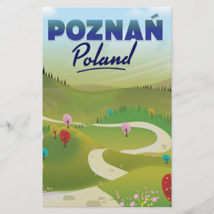 Reisposter Poznań Polen. Briefpapier