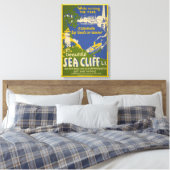 Reisposter Promoting Zee Cliff, Long Island 2 Canvas Afdruk (Insitu (Slaapkamer))