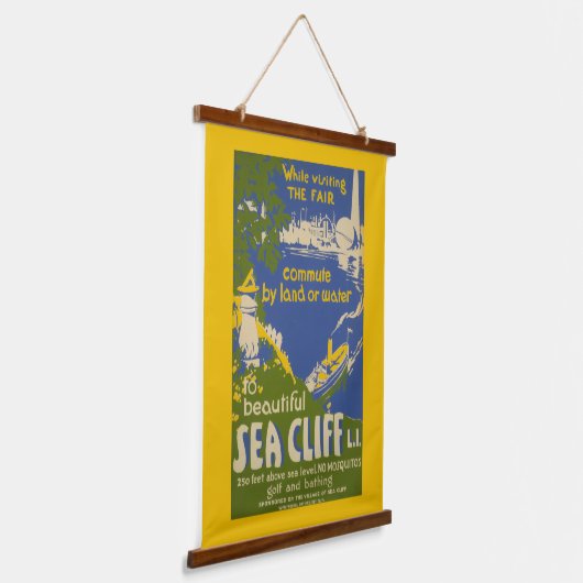 Reisposter Promoting Zee Cliff, Long Island 2 Hangend Wandkleed (Gebogen)