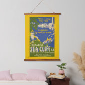 Reisposter Promoting Zee Cliff, Long Island 2 Hangend Wandkleed (Slaapkamer)