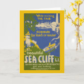 Reisposter Promoting Zee Cliff, Long Island 2 Kaart (Gele Bloem)