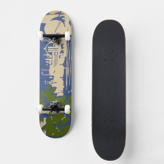 Reisposter Promoting Zee Cliff, Long Island 2 Persoonlijk Skateboard (Voorkant)