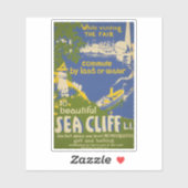 Reisposter Promoting Zee Cliff, Long Island 2 Sticker (Vel)