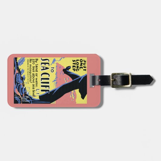 Reisposter Promoting Zee Cliff, Long Island Bagagelabel (Voorkant horizontaal)