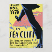 Reisposter Promoting Zee Cliff, Long Island Briefkaart (Voorkant)