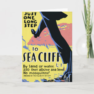 Reisposter Promoting Zee Cliff, Long Island Kaart