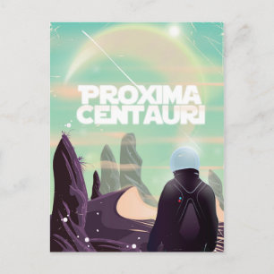 Reisposter Proxima Centauri science fiction Briefkaart