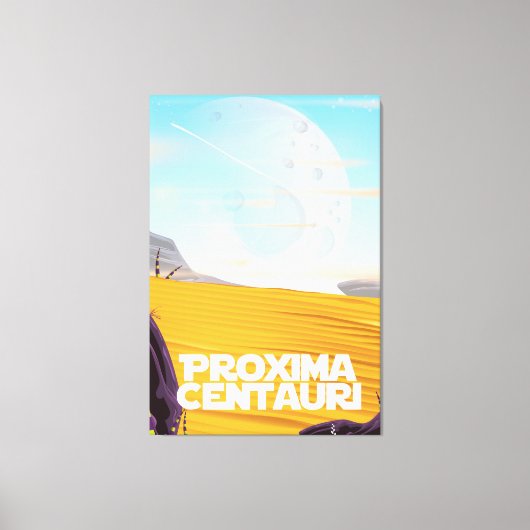 Reisposter Proxima Centauri science fiction Canvas Afdruk (Voorkant)