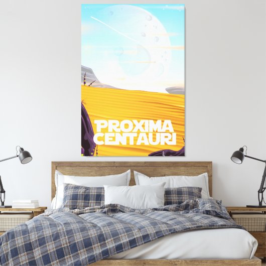 Reisposter Proxima Centauri science fiction Canvas Afdruk (Insitu (Slaapkamer))