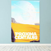 Reisposter Proxima Centauri science fiction Canvas Afdruk (Insitu (Houten vloer))