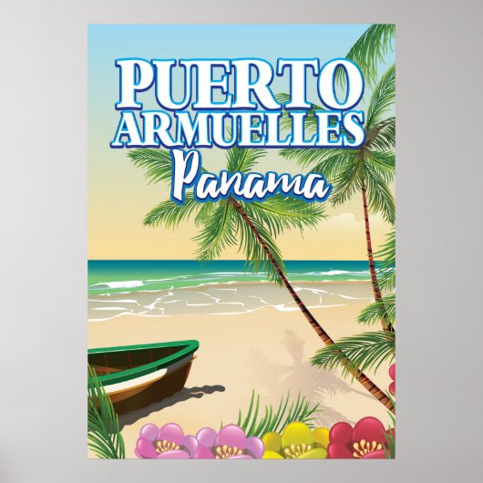 Reisposter Puerto Armuelles Panama Beach Poster (Voorkant)
