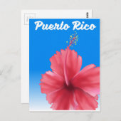 Reisposter Puerto Rico Flor de maga Briefkaart (Voorkant / Achterkant)