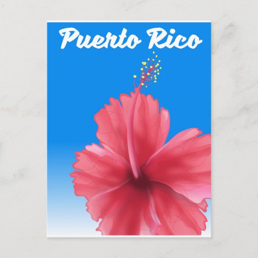 Reisposter Puerto Rico Flor de maga Briefkaart (Voorkant)