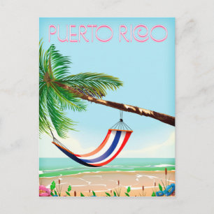 Reisposter Puerto Rico Hammock Briefkaart