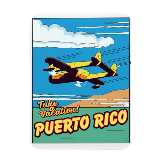 Reisposter Puerto Rico Magneet (Verticaal)
