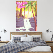 Reisposter Puerto Rico Tropical Palm Canvas Afdruk (Insitu (Slaapkamer))