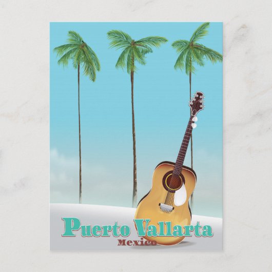 Reisposter Puerto Vallarta Mexico Briefkaart (Voorkant)