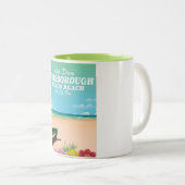 Reisposter Putsborough Sands Beach Devon Tweekleurige Koffiemok (Voorkant rechts)