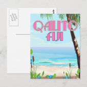Reisposter Qalito Fiji Briefkaart (Voorkant / Achterkant)
