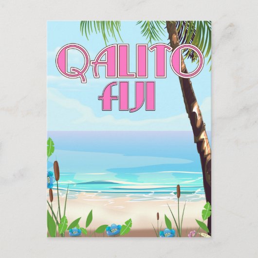 Reisposter Qalito Fiji Briefkaart (Voorkant)