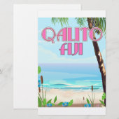 Reisposter Qalito Fiji Briefpapier (Voorkant / Achterkant)