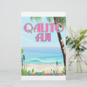 Reisposter Qalito Fiji Briefpapier (Staand voorkant)