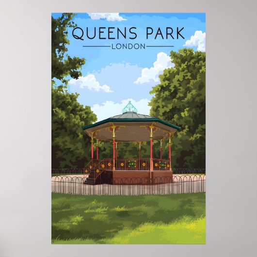 Reisposter Queens Park Londen Poster (Voorkant)