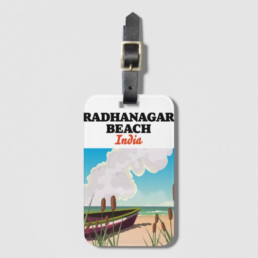 Reisposter Radhanagar Beach India Bagagelabel (Voorkant (verticaal))