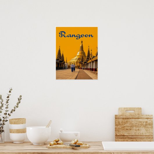 Reisposter Rangoon Poster (Keuken)