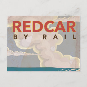 Reisposter Redcar vintage Briefkaart