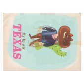 Reisposter Retro Texas cowboy Tafelkleed (Voorkant (Horizontaal))