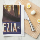 Reisposter Retro Venice Italië Venezia Itallia Theedoek (Quarter Fold)