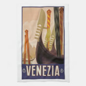 Reisposter Retro Venice Italië Venezia Itallia Theedoek (Verticaal)