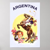 Reisposter Retro voor Argentinië Poster (Voorkant)