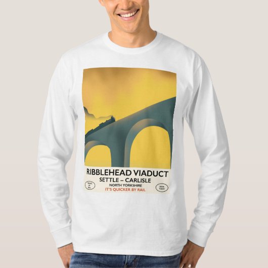 Reisposter Ribblehead Viaduct Yorkshire T-shirt (Voorkant)