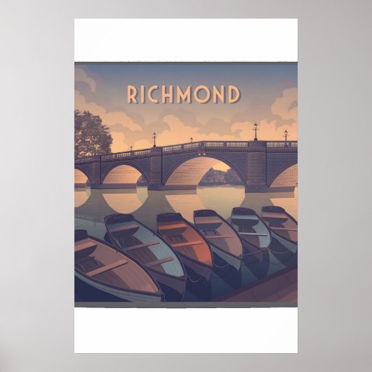 Reisposter Richmond Londen Poster (Voorkant)