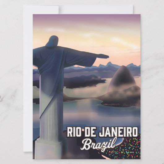 Reisposter Rio De Janeiro Brazilië. (Voorkant)