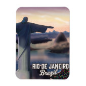 Reisposter Rio De Janeiro Brazilië. Magneet (Verticaal)