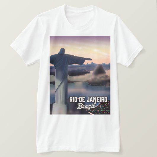 Reisposter Rio De Janeiro Brazilië. T-shirt (Design voorkant)