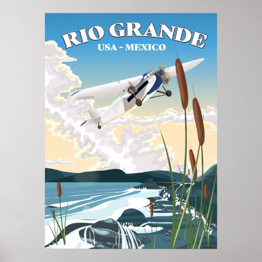 Reisposter Rio Grande USA Mexico Poster (Voorkant)