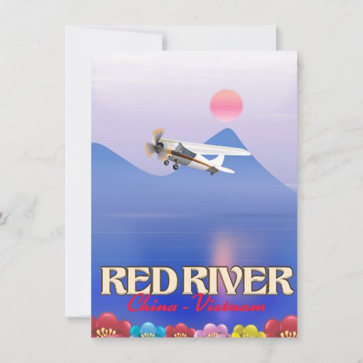 Reisposter Rode Rivier Cambodja Kaart (Achterkant)