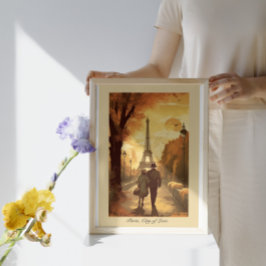 Reisposter, Romance in Parijs aanpasbaar Poster