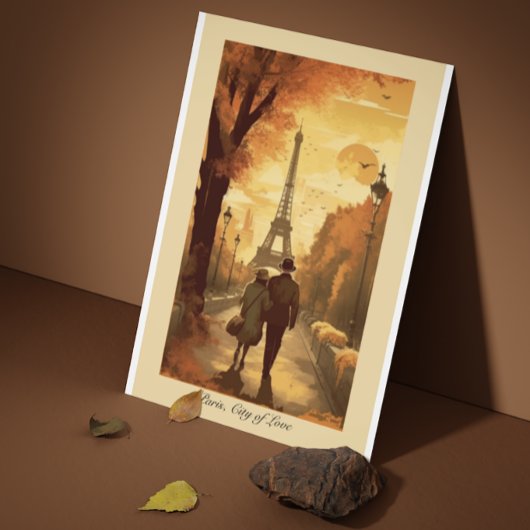 Reisposter, Romance in Parijs aanpasbaar Poster