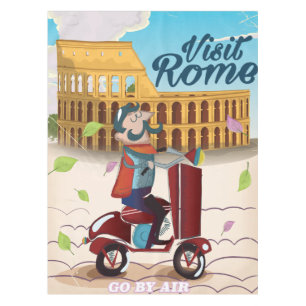 Reisposter Rome cartoon bezoeken Tafelkleed